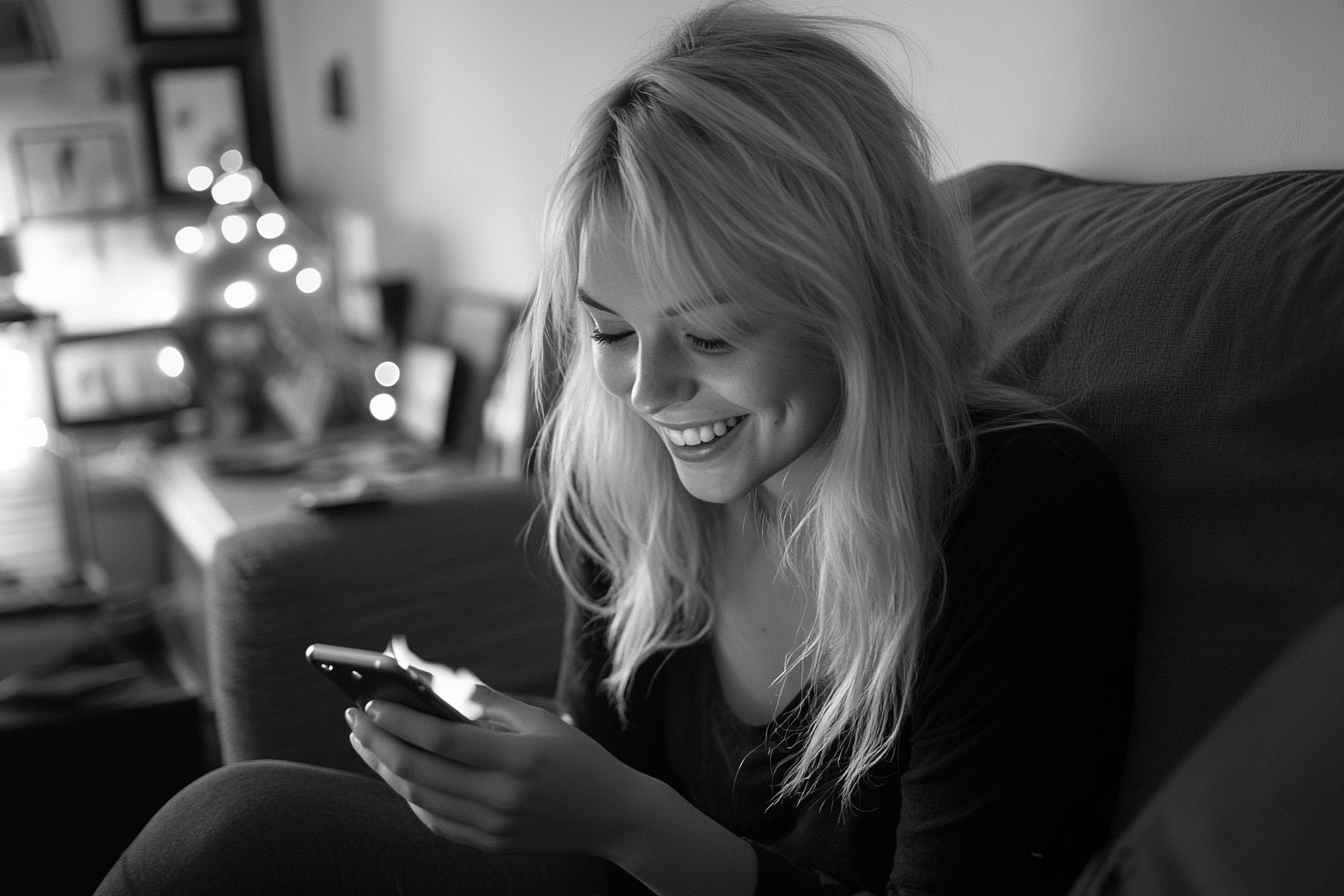 Une femme qui envoie des textos avec impatience | Source : Midjourney