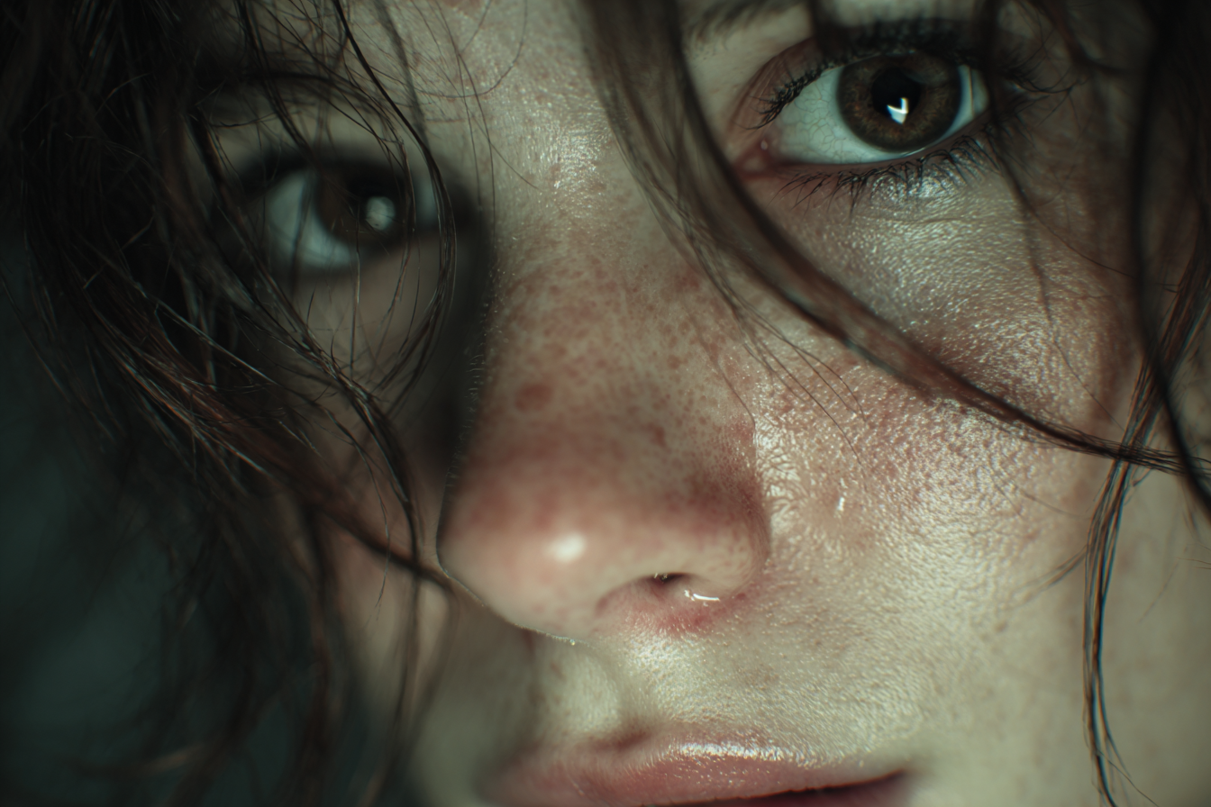 Une femme qui vient de pleurer | Source : Midjourney