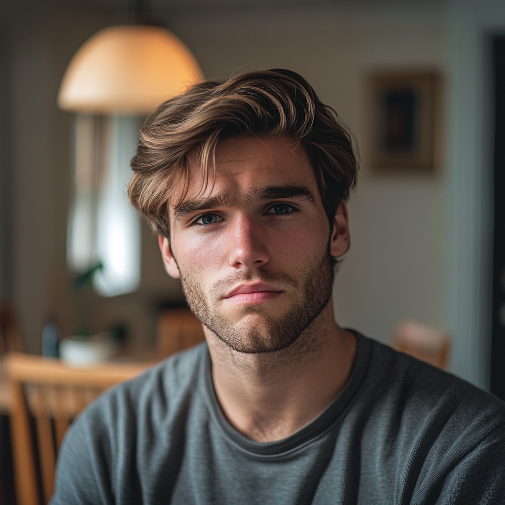 Un homme bouleversé et en colère qui regarde quelqu'un | Source : Midjourney