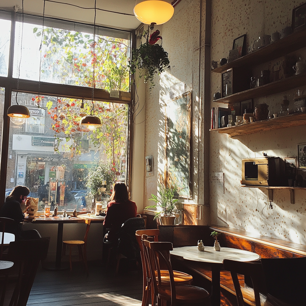 L'intérieur d'un café | Source : Midjourney