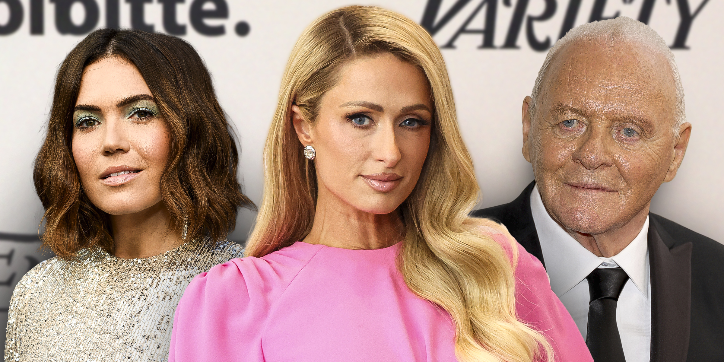 Mandy Moore, Paris Hilton et Anthony Hopkins | Source : Getty Images