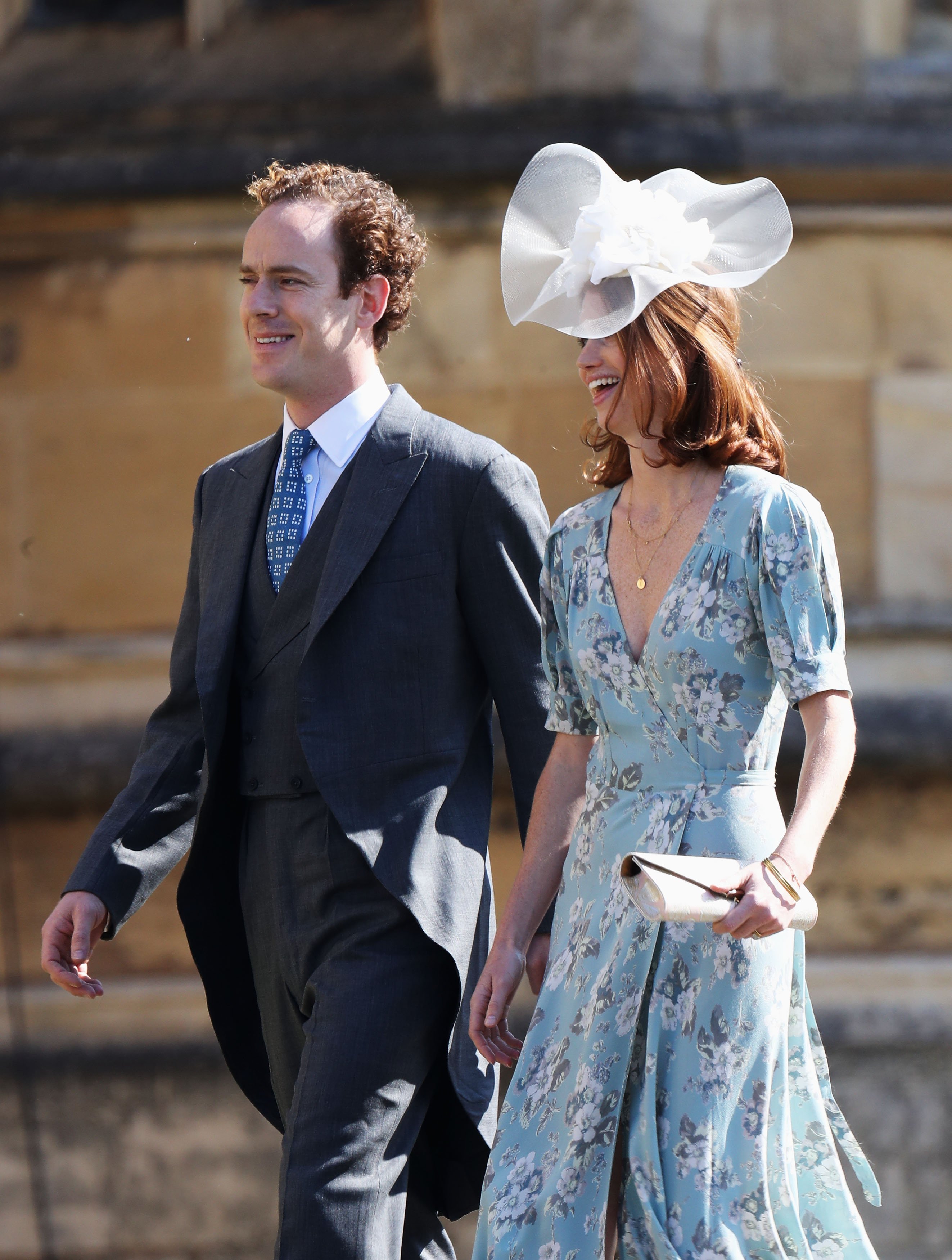 Tom Inskip et Lara Inskip arrivent au mariage du prince Harry et de Meghan Markle à la chapelle Saint-Georges du château de Windsor, le 19 mai 2018 à Windsor, en Angleterre. | Source : Getty Images