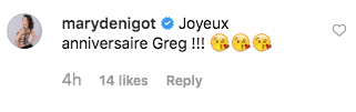 Marie Denigot souhaite un joyeux anniversaire à Grégoire Lyonnet. | Capture d'écran Instagram/gregoirelyonnet