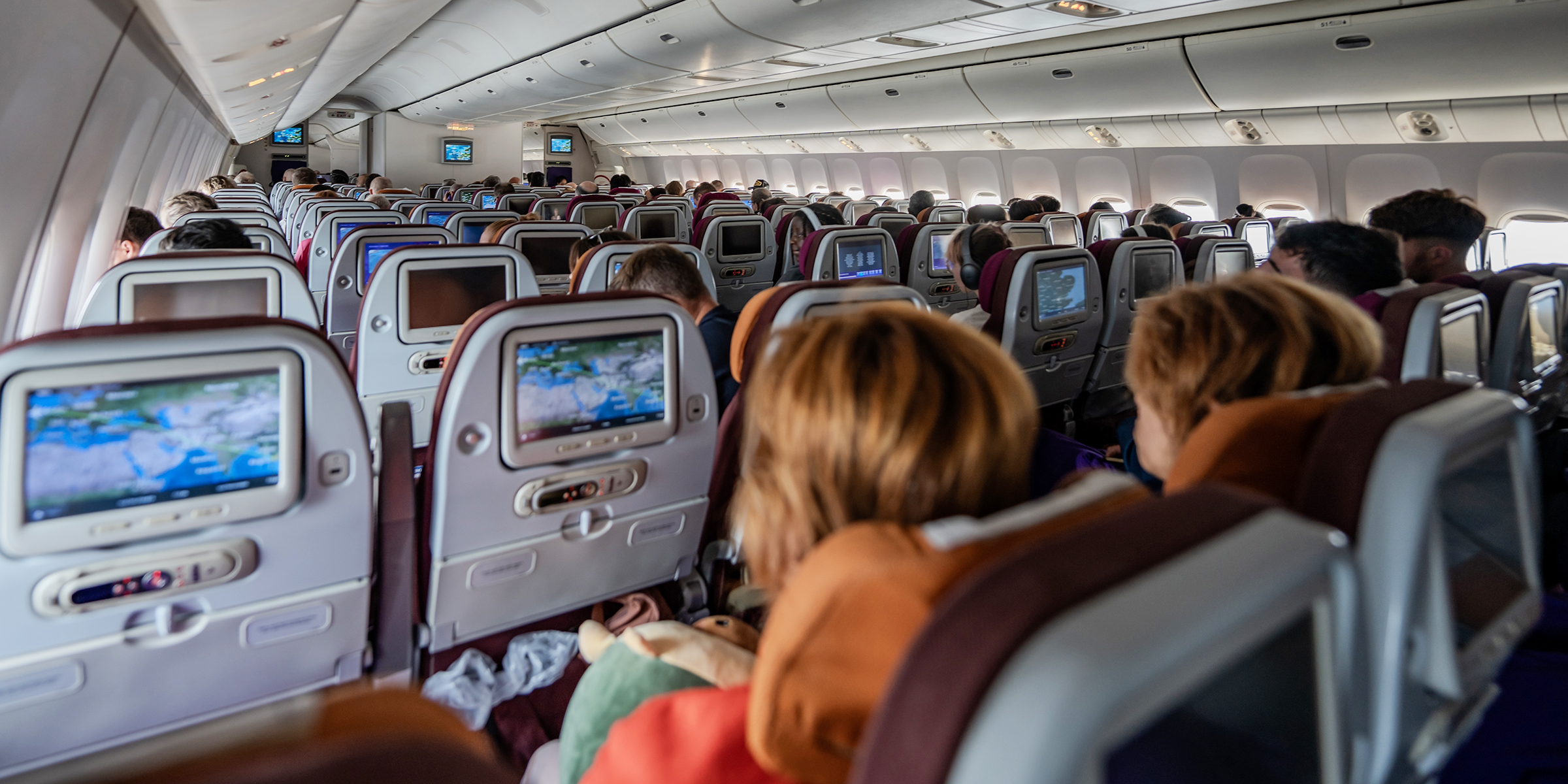 Passagers dans un avion | Source : Shutterstock