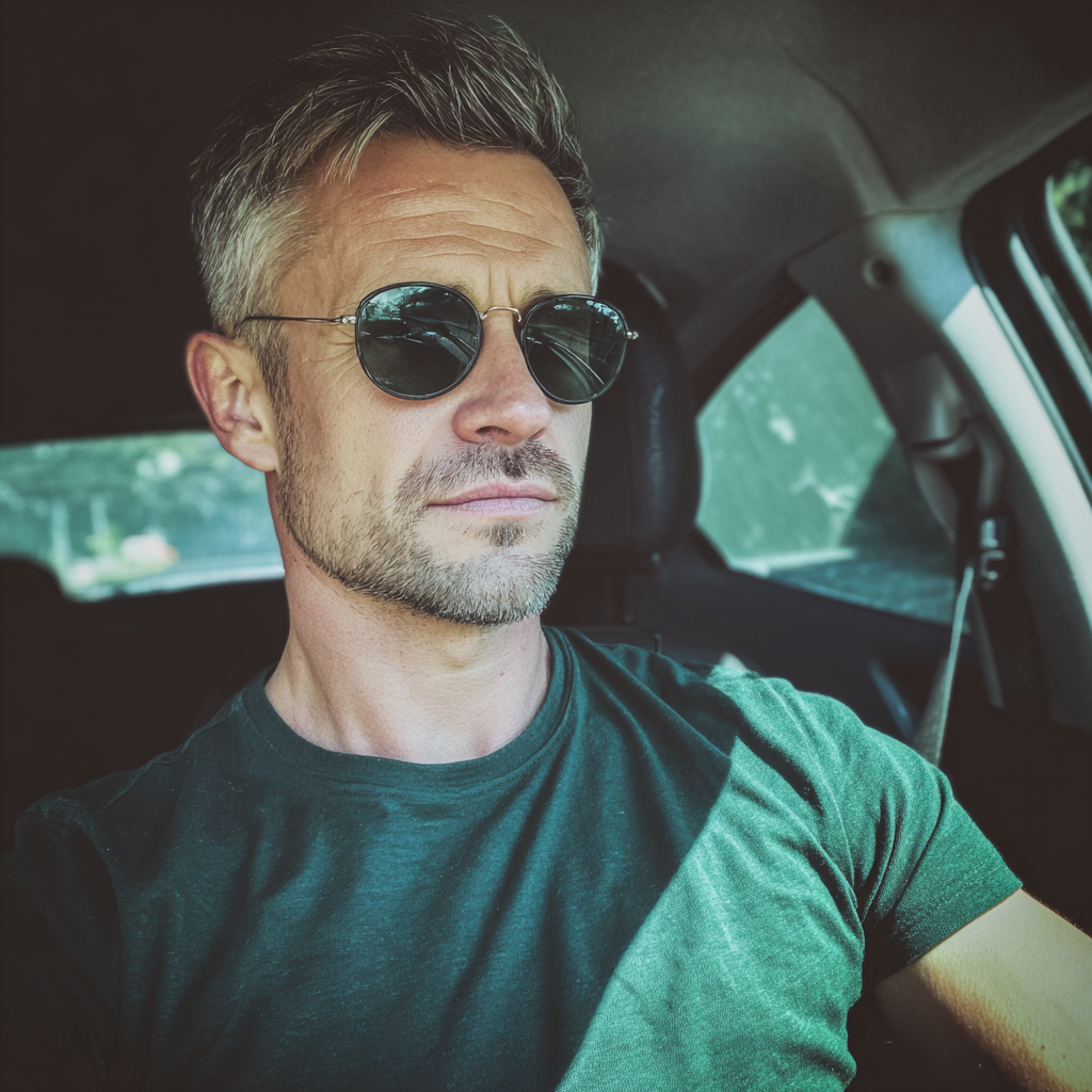 Un homme conduisant une voiture | Source : Midjourney