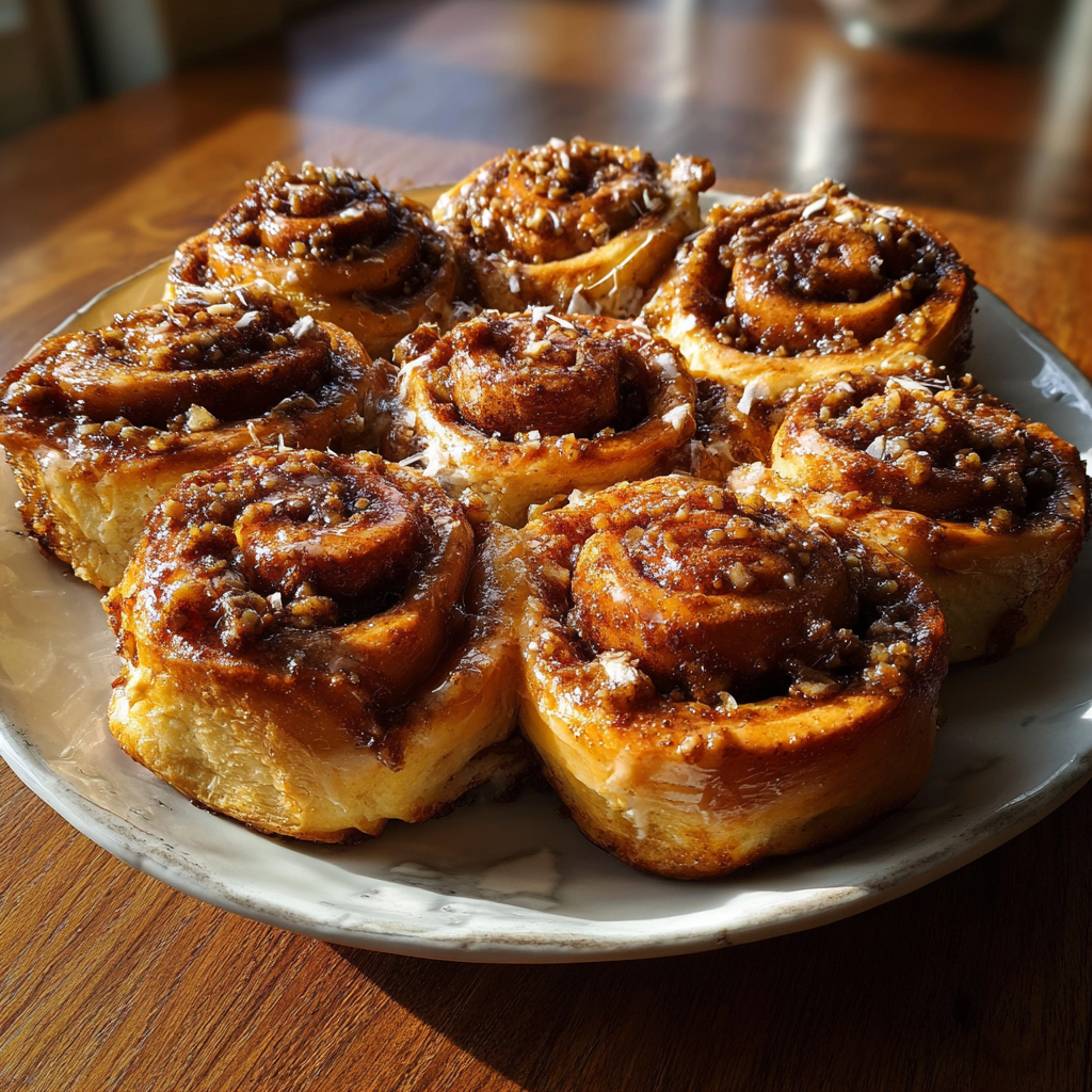 Un plateau de brioches à la cannelle | Source : Midjourney