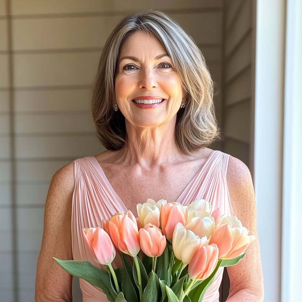 Une femme âgée souriante | Source : Midjourney