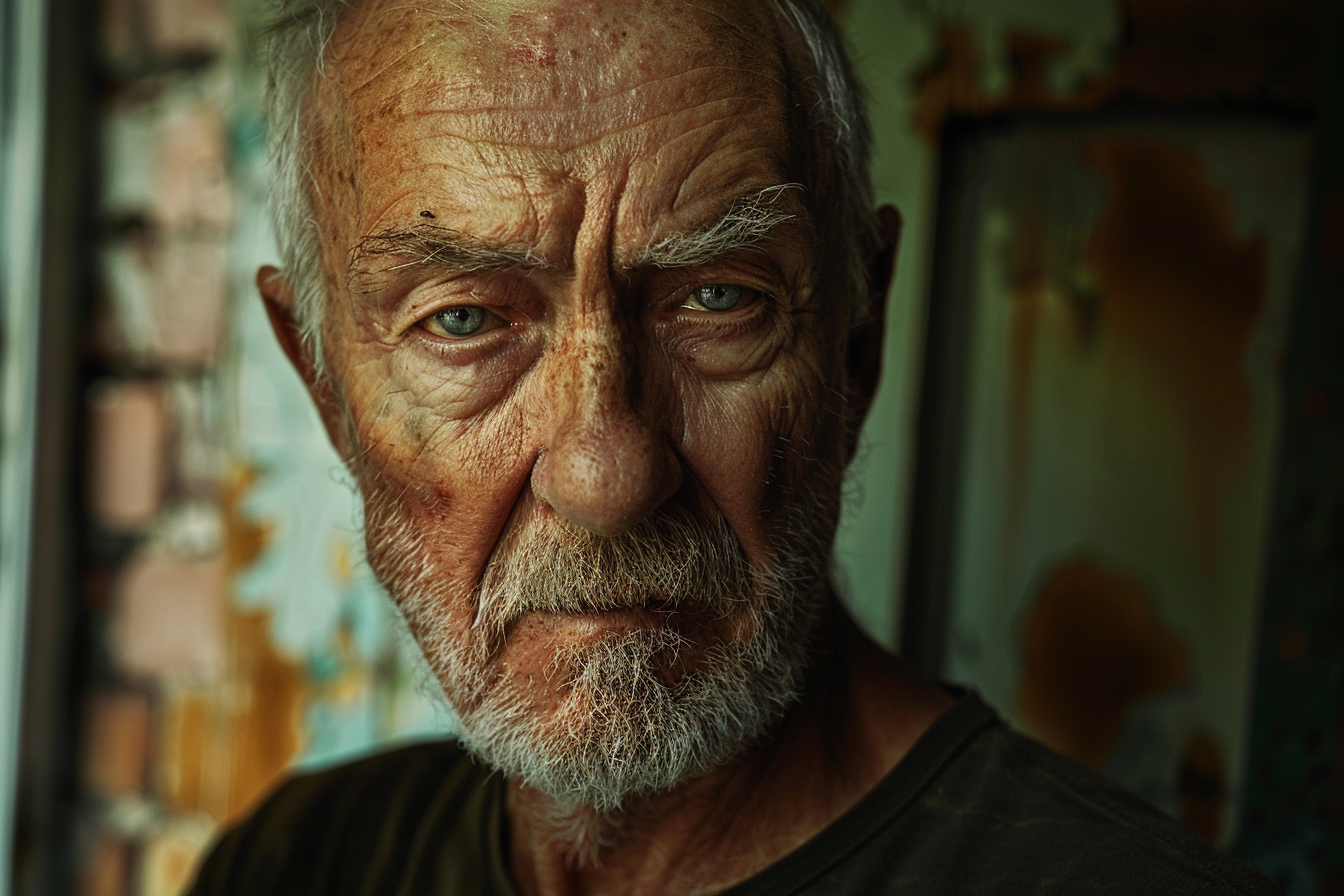 Un homme âgé contrarié qui fronce les sourcils | Source : Midjourney