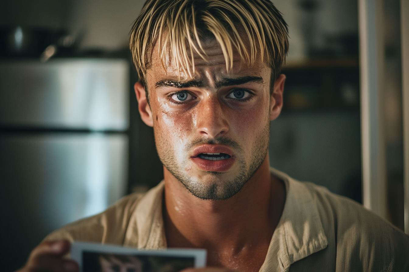 Un homme tenant une photo | Source : Midjourney