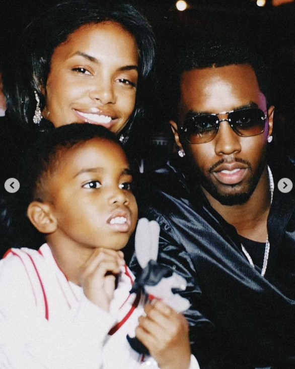 Kim Porter, Sean Combs et Christian Combs dans un post mis en ligne le 16 novembre 2023 | Source : Instagram/kingcombs