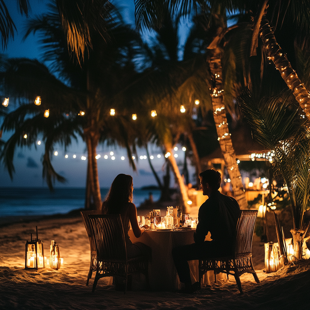 Un couple en train de dîner dans un restaurant | Source : Midjourney