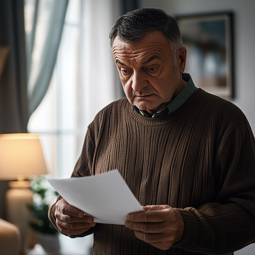 Un homme lisant un testament | Source : Midjourney