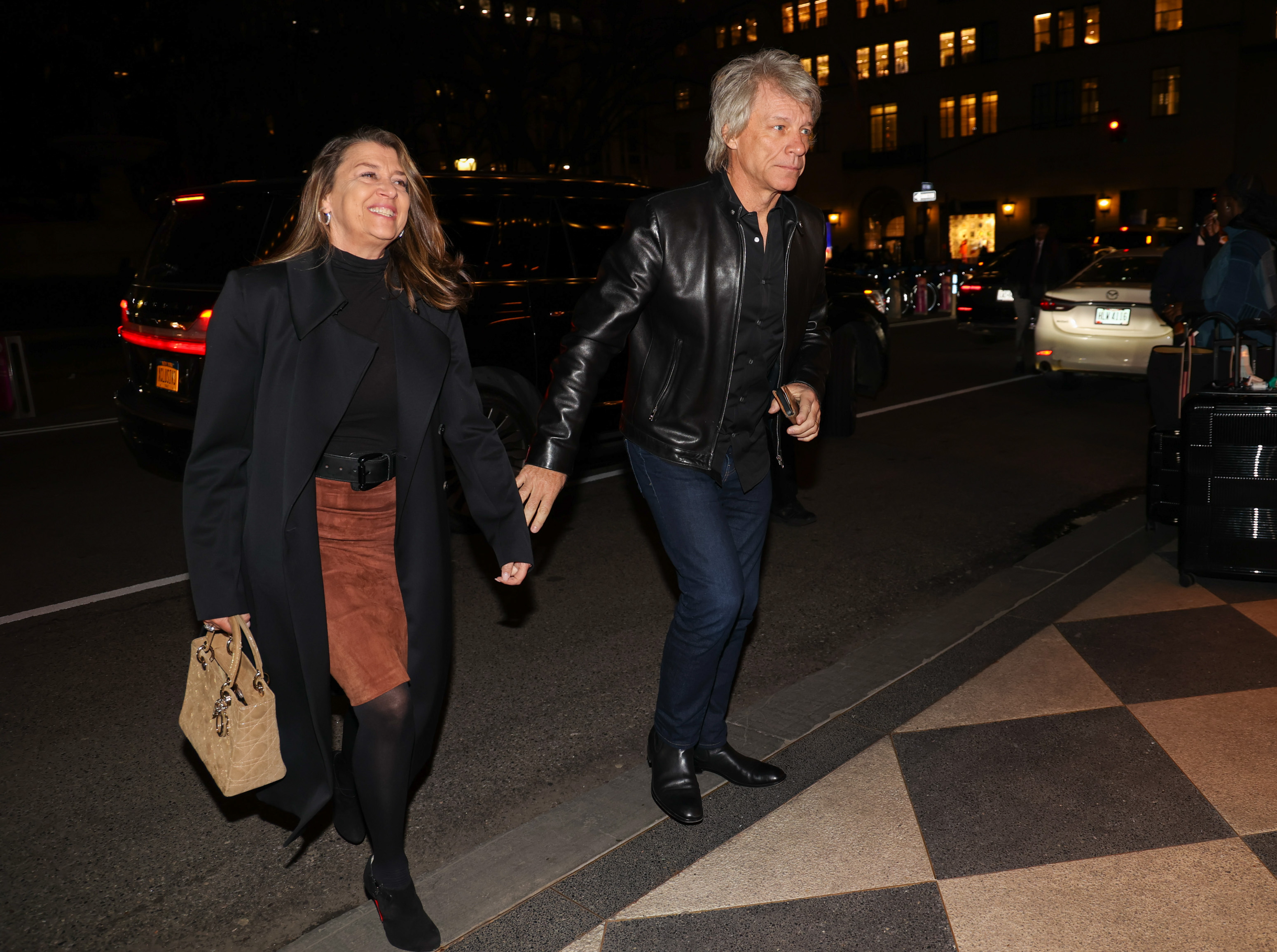 Dorothea Hurley et Jon Bon Jovi aperçus à New York le 1er mars 2024 | Source : Getty Images