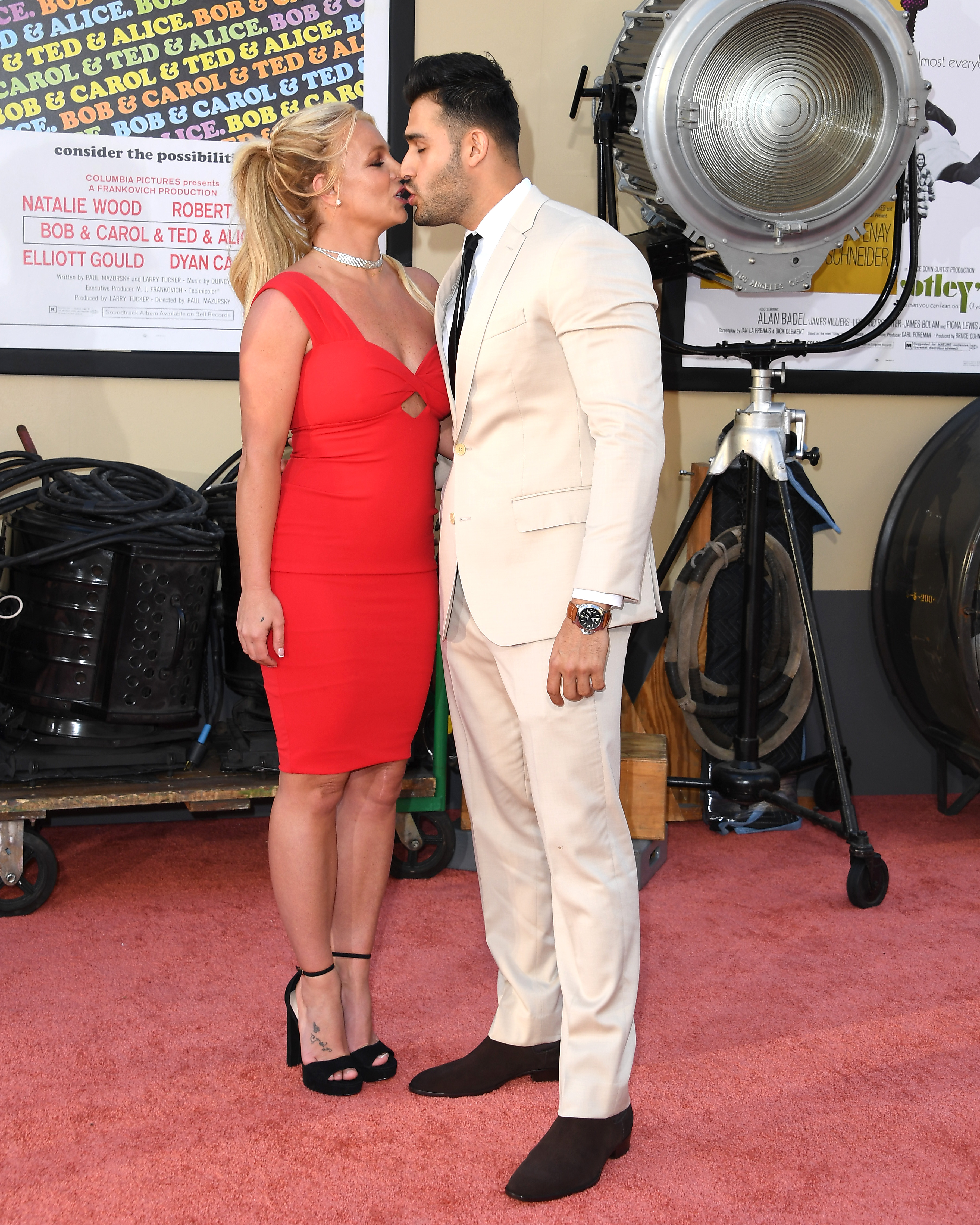 Britney Spears et Sam Asghari à Hollywood, en Californie, le 22 juillet 2019 | Source : Getty Images