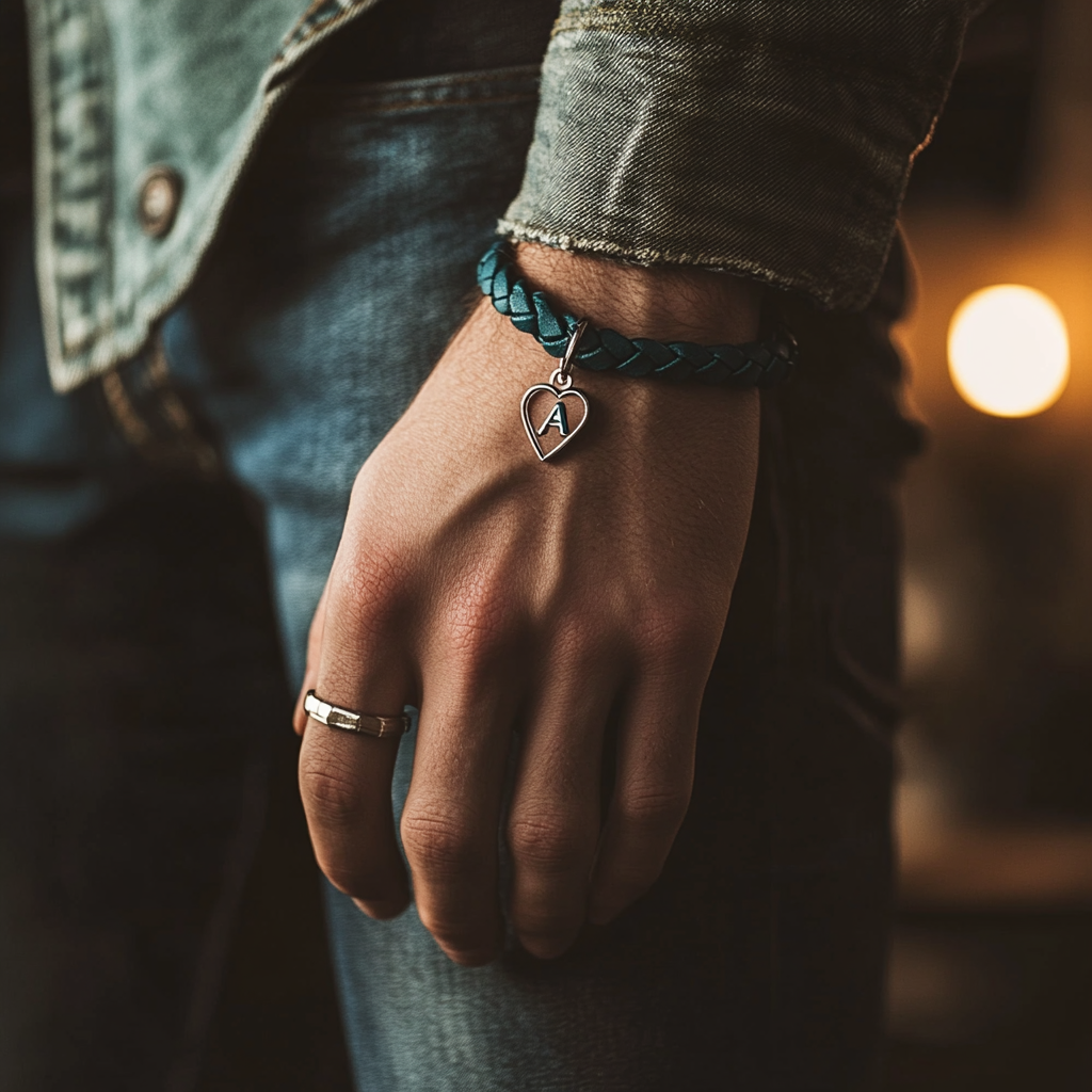 Un homme portant un bracelet en cuir | Source : Midjourney