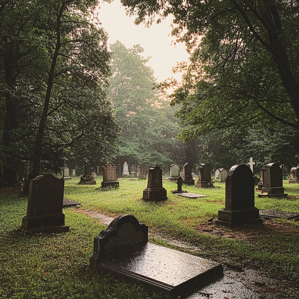 Vue d'un cimetière | Source : Midjourney