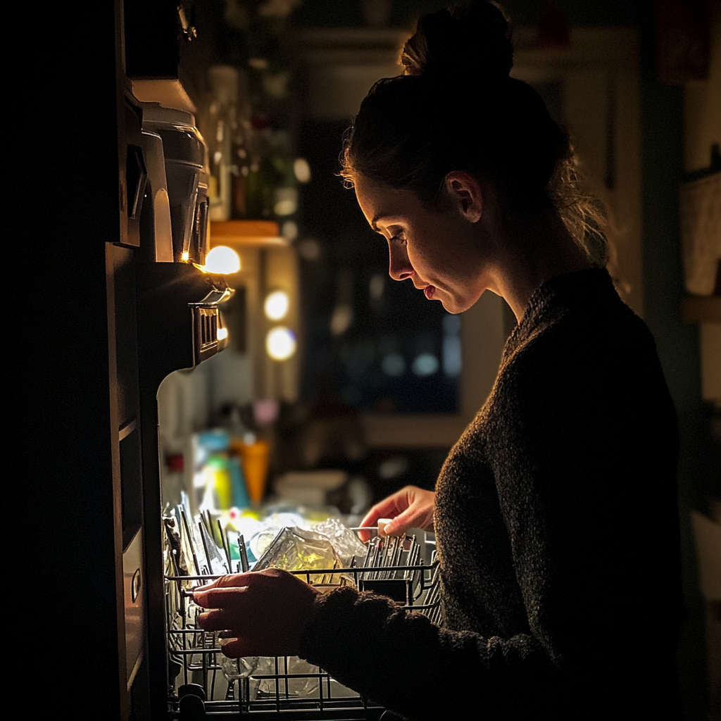 Une femme qui charge un lave-vaisselle | Source : Midjourney