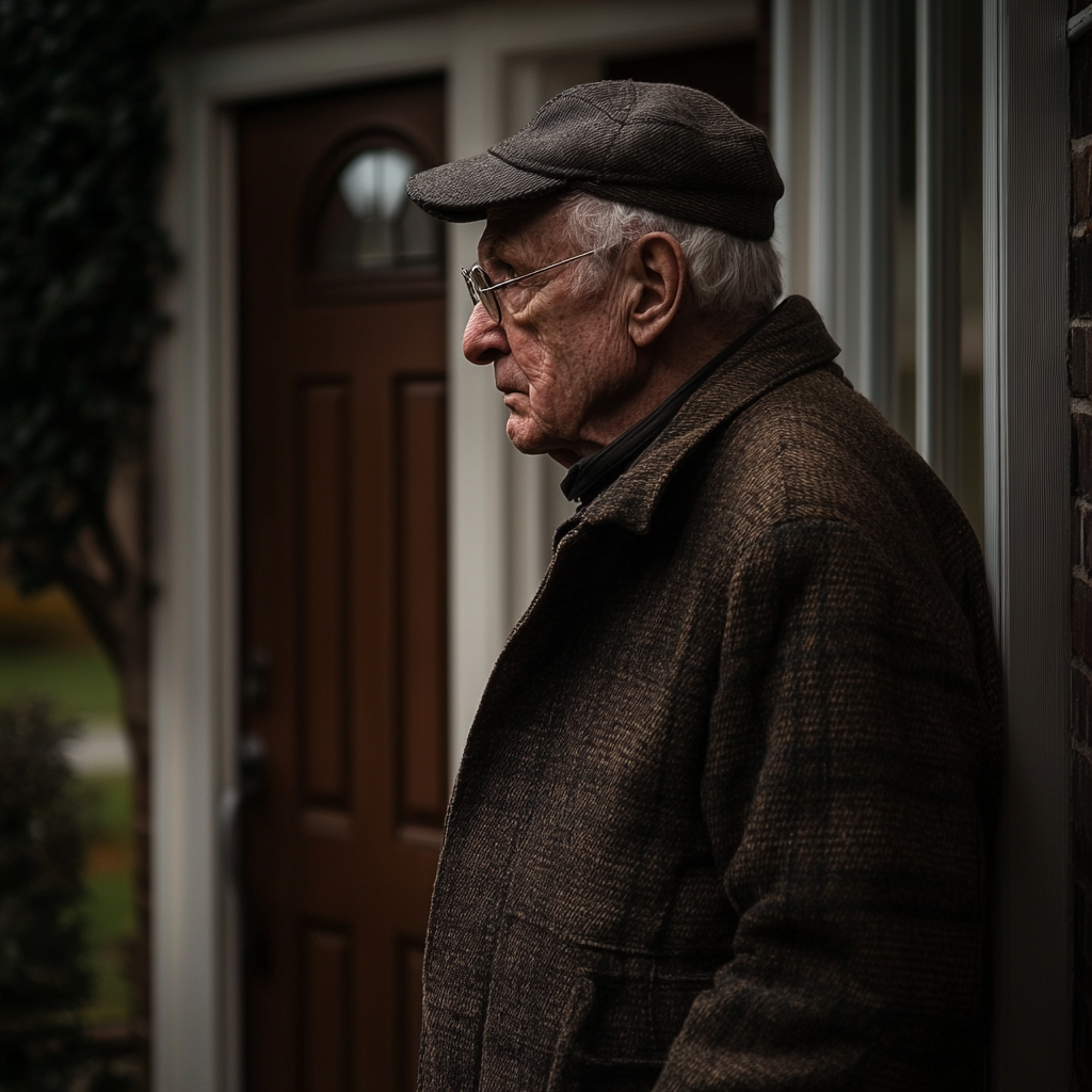 Un homme âgé qui quitte la maison | Source : Midjourney