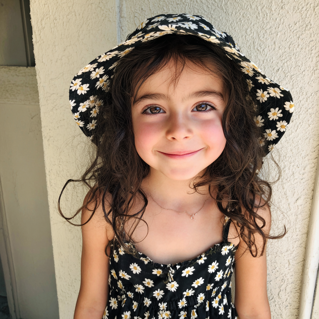 Une petite fille souriante | Source : Midjourney