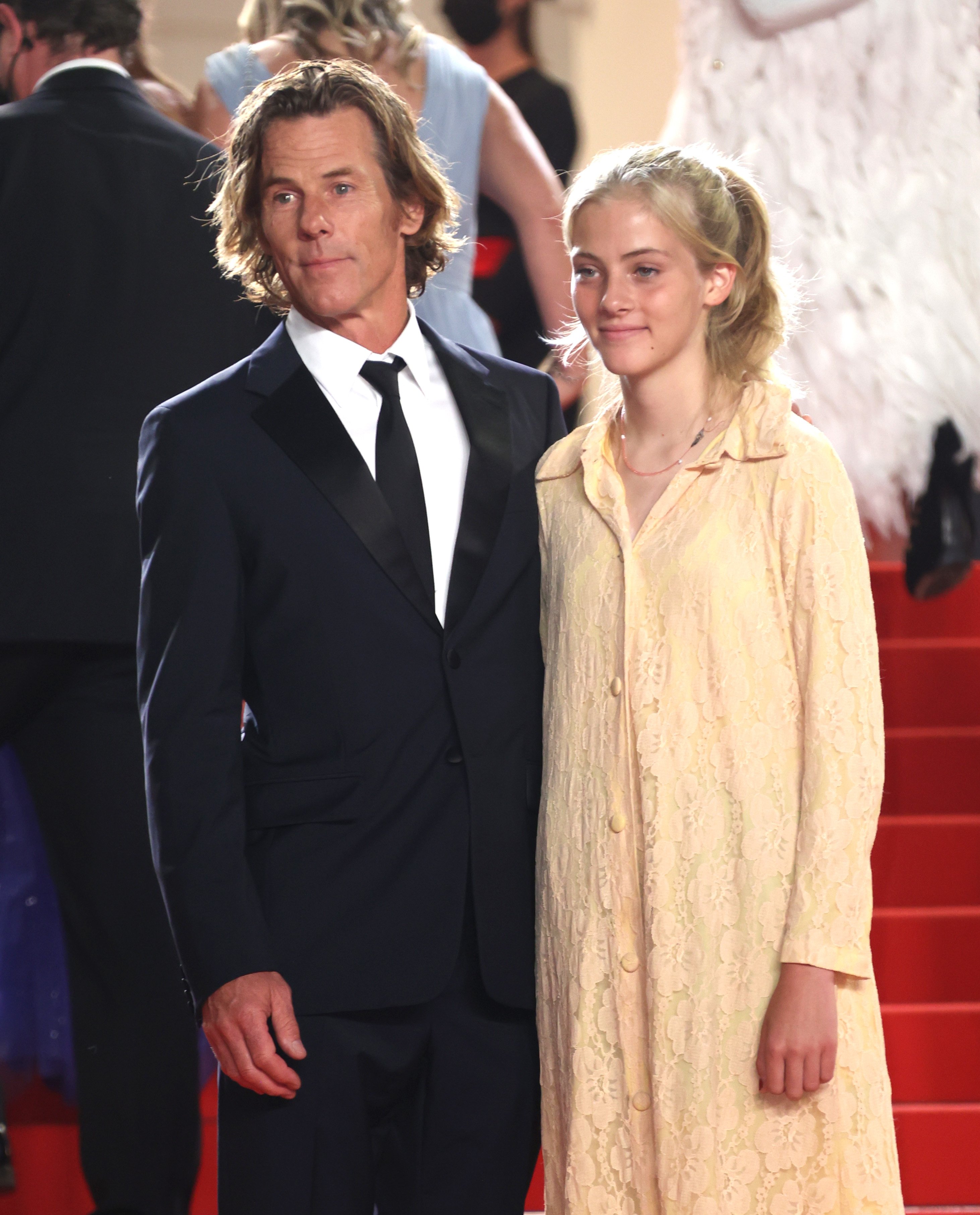 Hazel Moder et Daniel Moder lors de la projection de "Flag Day" au 74ème Festival de Cannes le 10 juillet 2021 | Source : Getty Images