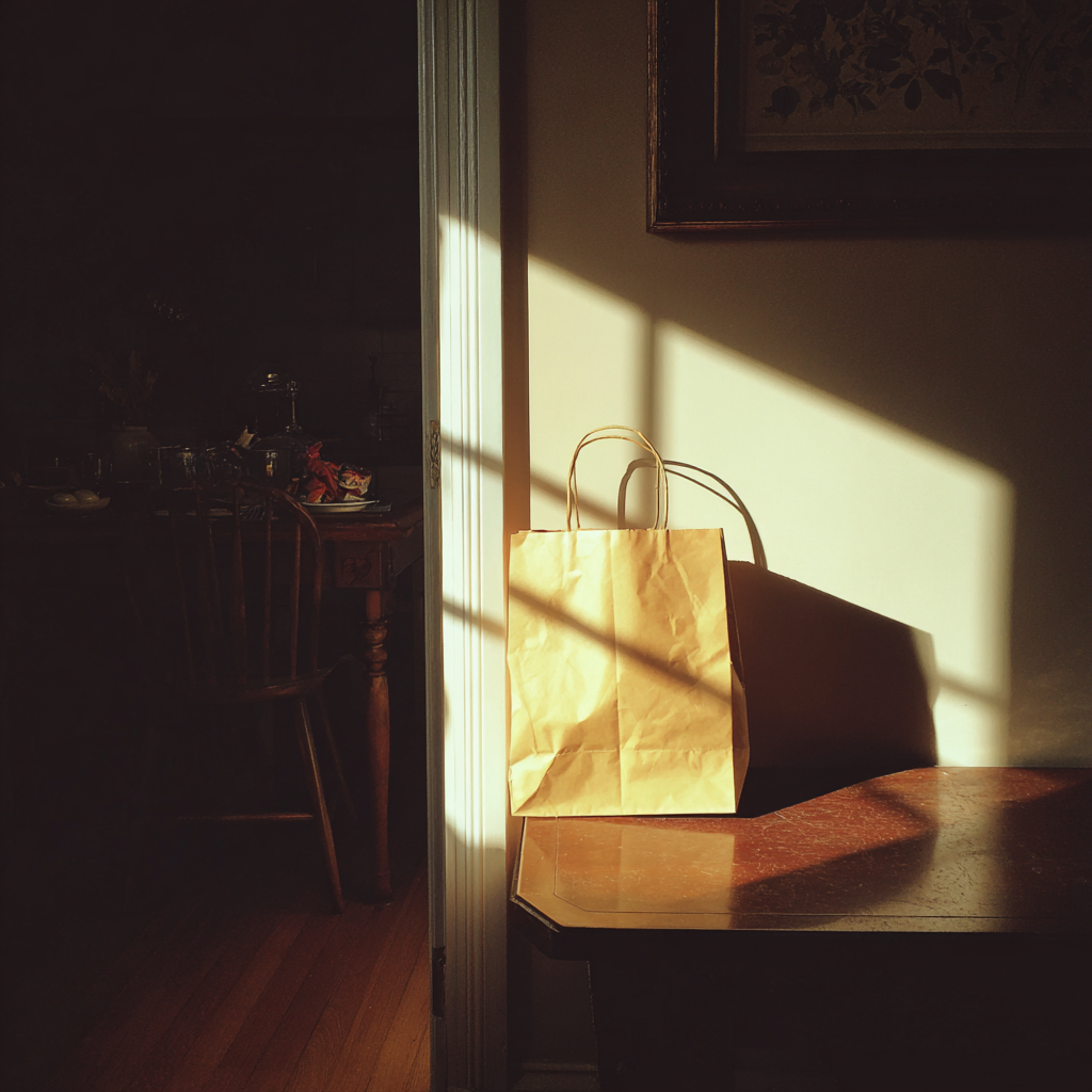 Un sac cadeau jaune | Source : Midjourney