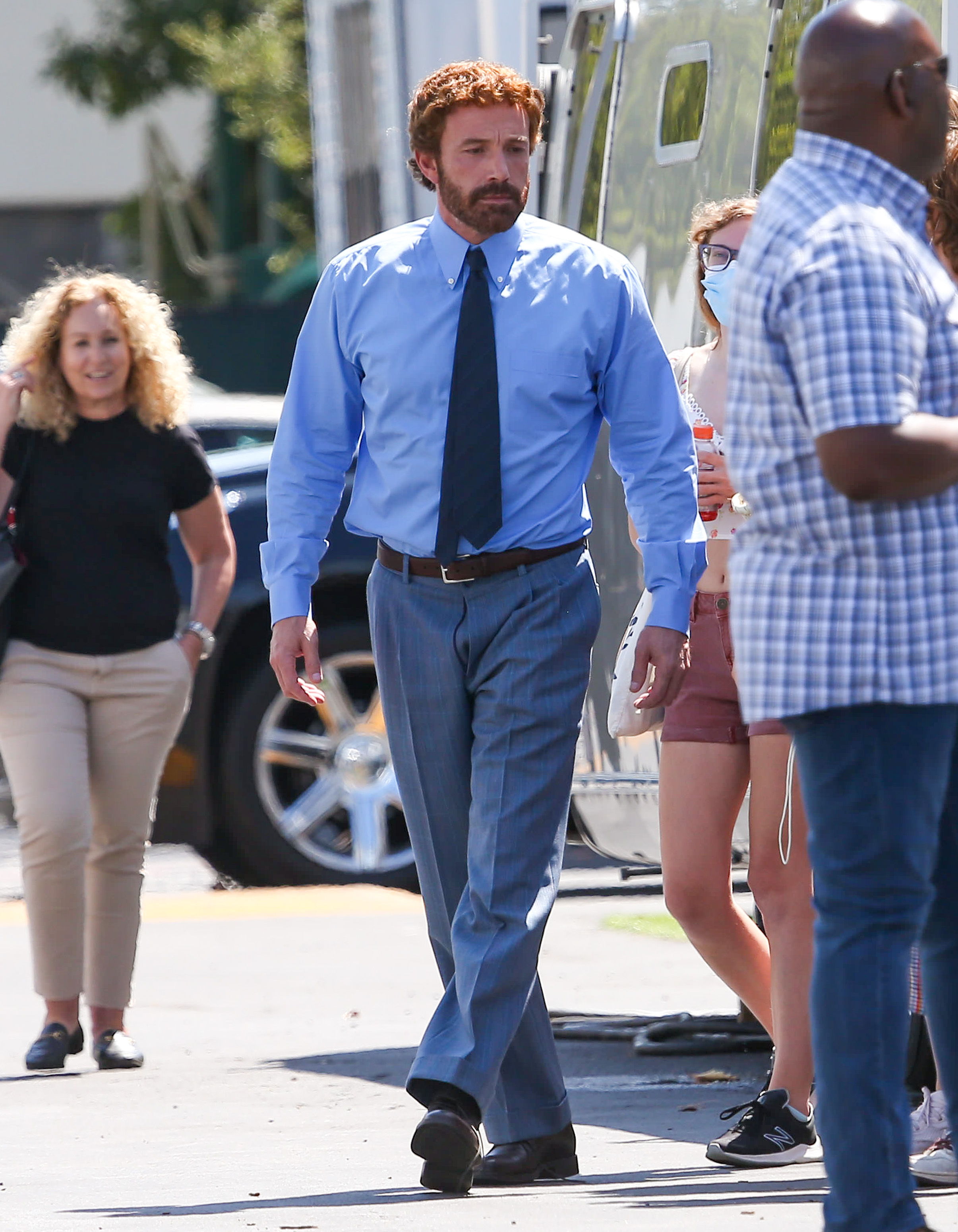 Ben Affleck repéré lors du tournage de "Air" à Los Angeles, Californie, le 5 juillet 2022 | Source : Getty Images