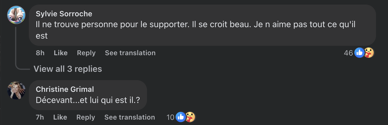 Commentaires des internautes sur le comportement d'Anthony dans "MAPR" | Source : Facebook/Voici