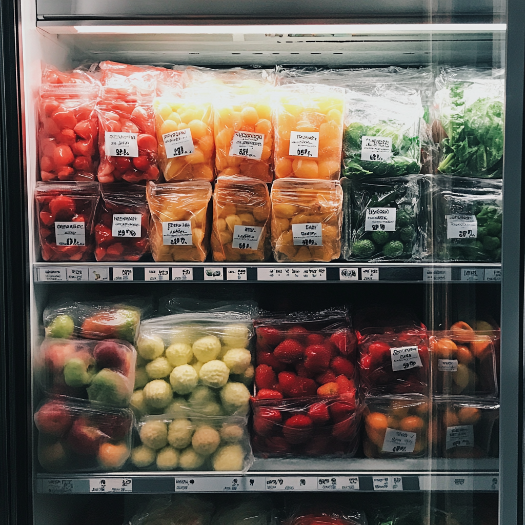 Fruits et légumes dans un supermarché | Source : Midjourney