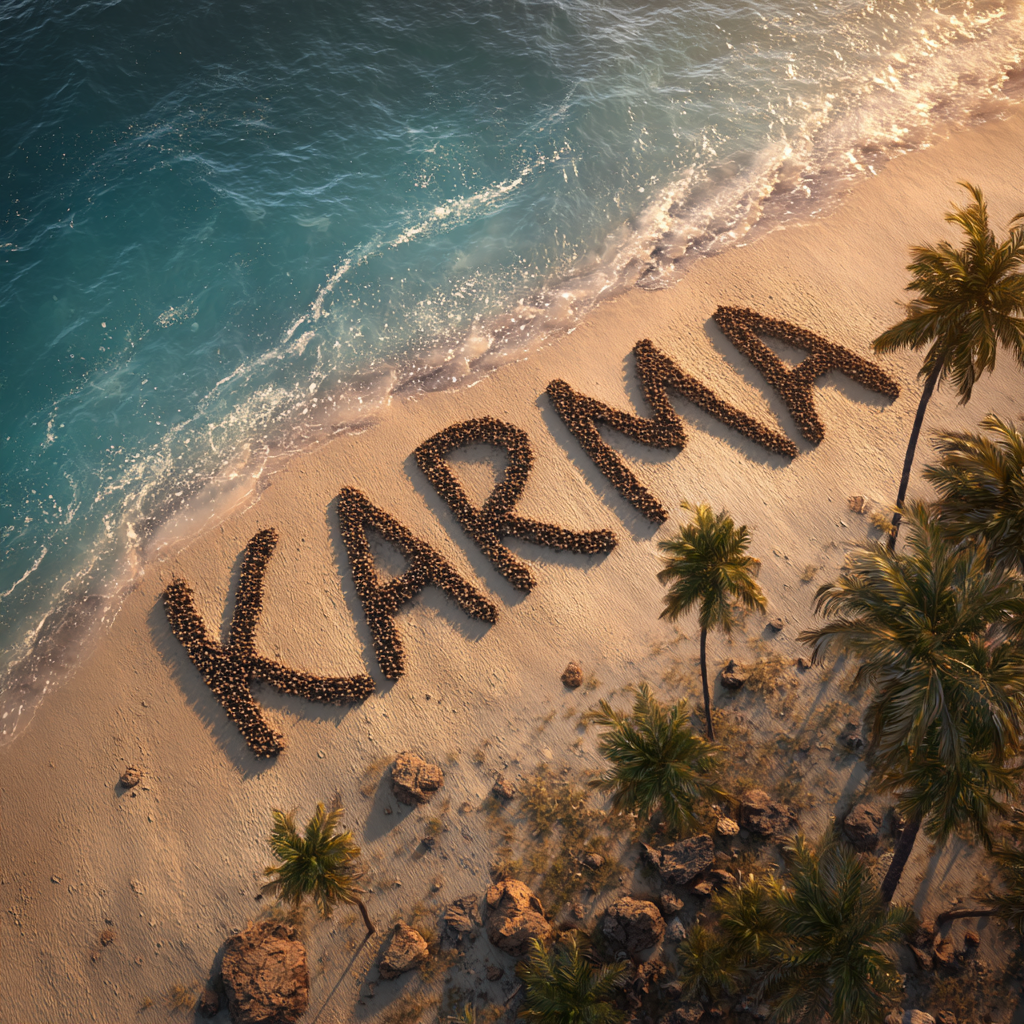 Vue aérienne d'une plage | Source : Midjourney