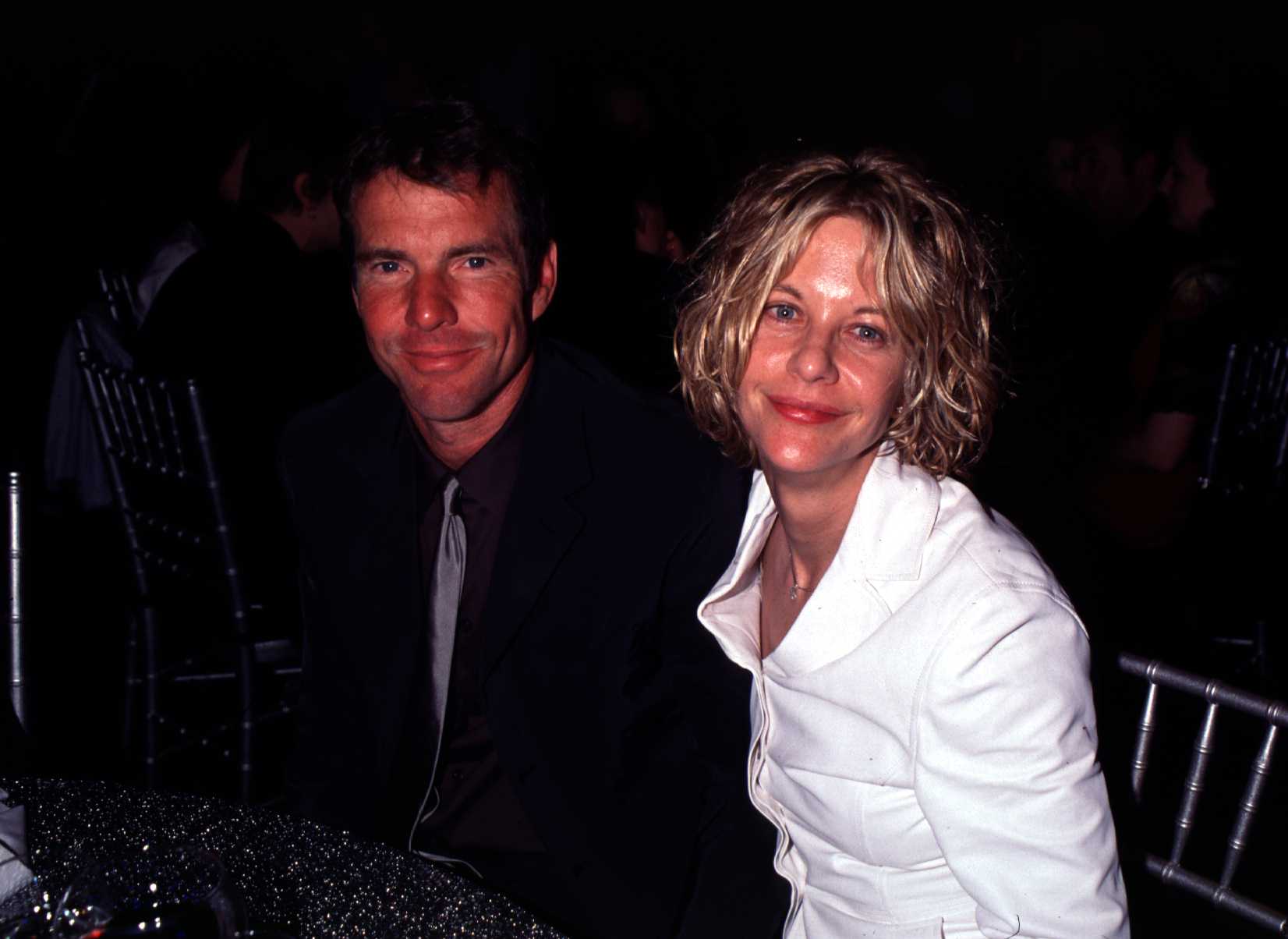 Dennis Quaid et Meg Ryan aux studios Fox à Century City, Californie, États-Unis. | Source : Getty Images