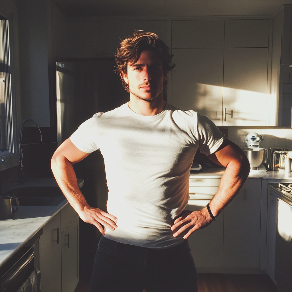 Un homme debout dans une cuisine | Source : Midjourney