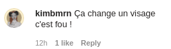 Capture d'écran d'un commentaire d'un internaute sous la publication instagram de Cécilia.| Photo : Pastenow