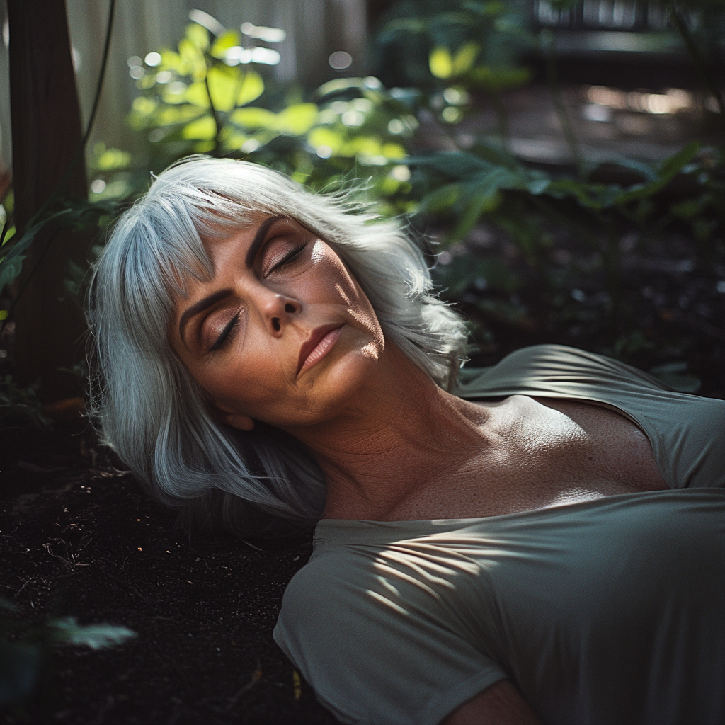 Une femme inconsciente allongée sur le sol | Source : Midjourney