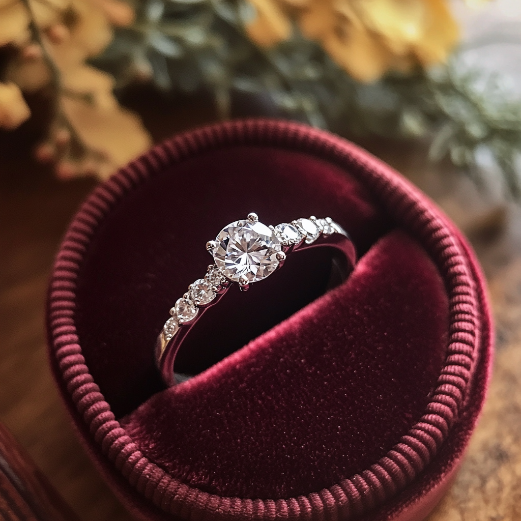Une belle bague sur une table | Source : Midjourney