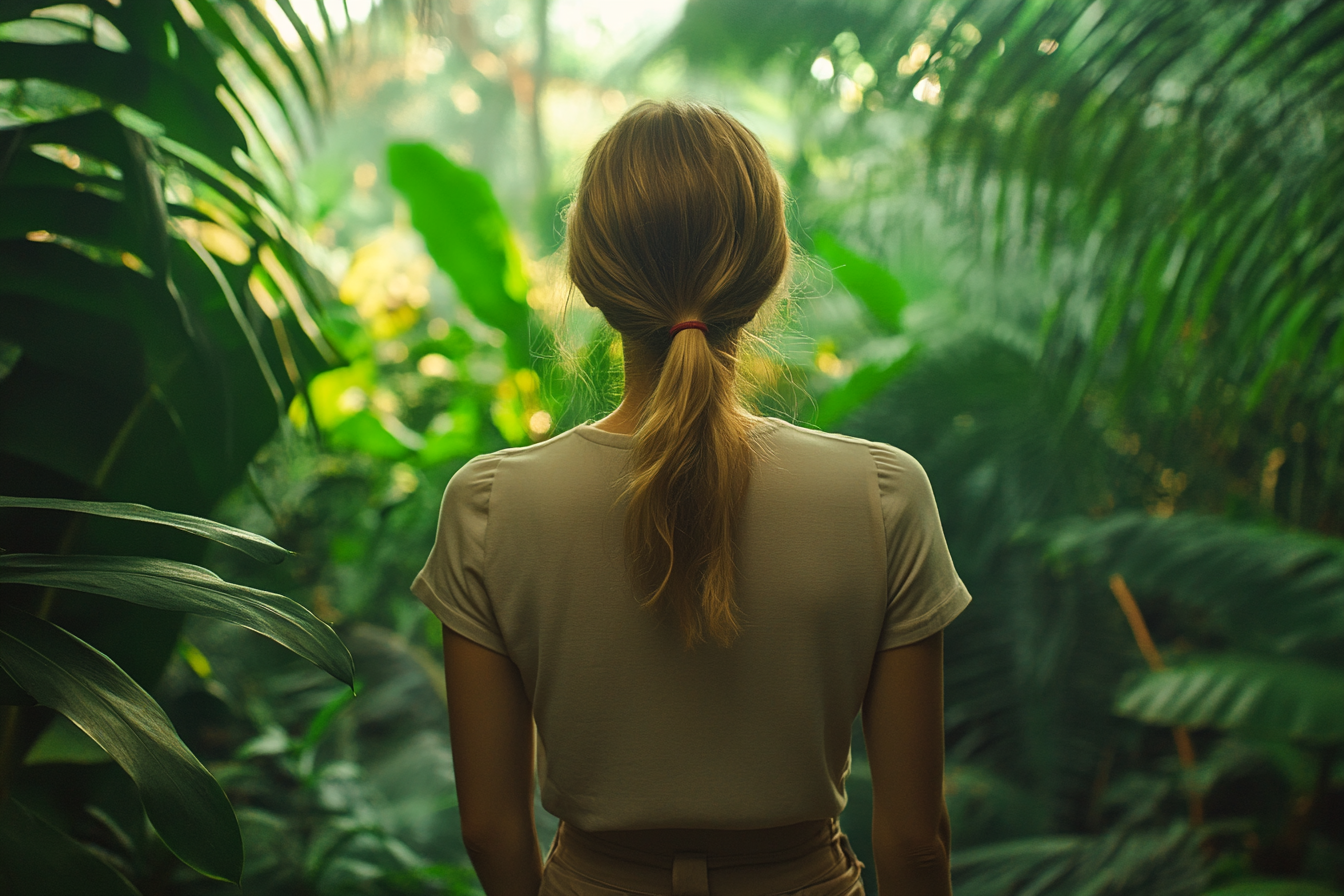 Une femme dans la jungle | Source : Midjourney