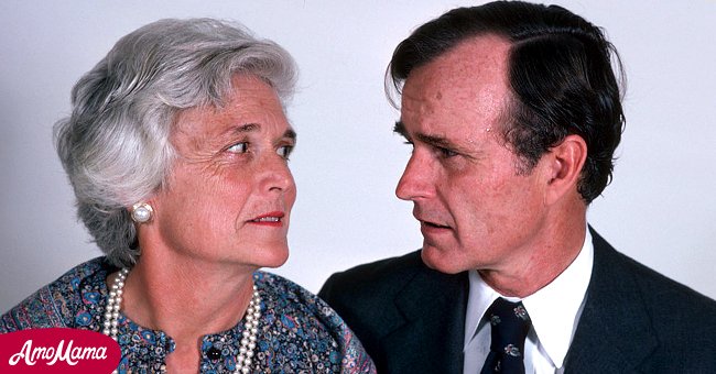Barbara Bush et son fils George W. Bush | Source : Getty Images