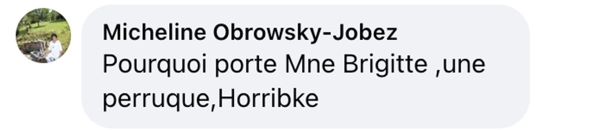 Commentaire d'une internaute sur la tenue de Brigitte Macron | Source : Facebook/Gala