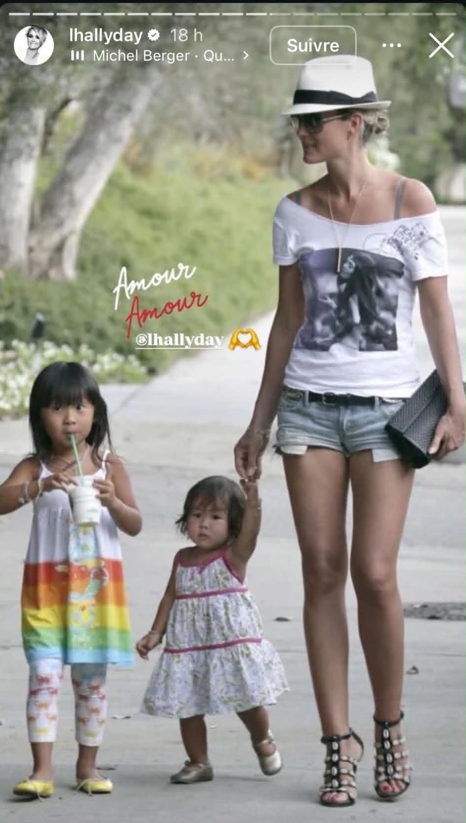 Capture d'écran d'une story I Source : https://www.instagram.com/lhallyday/