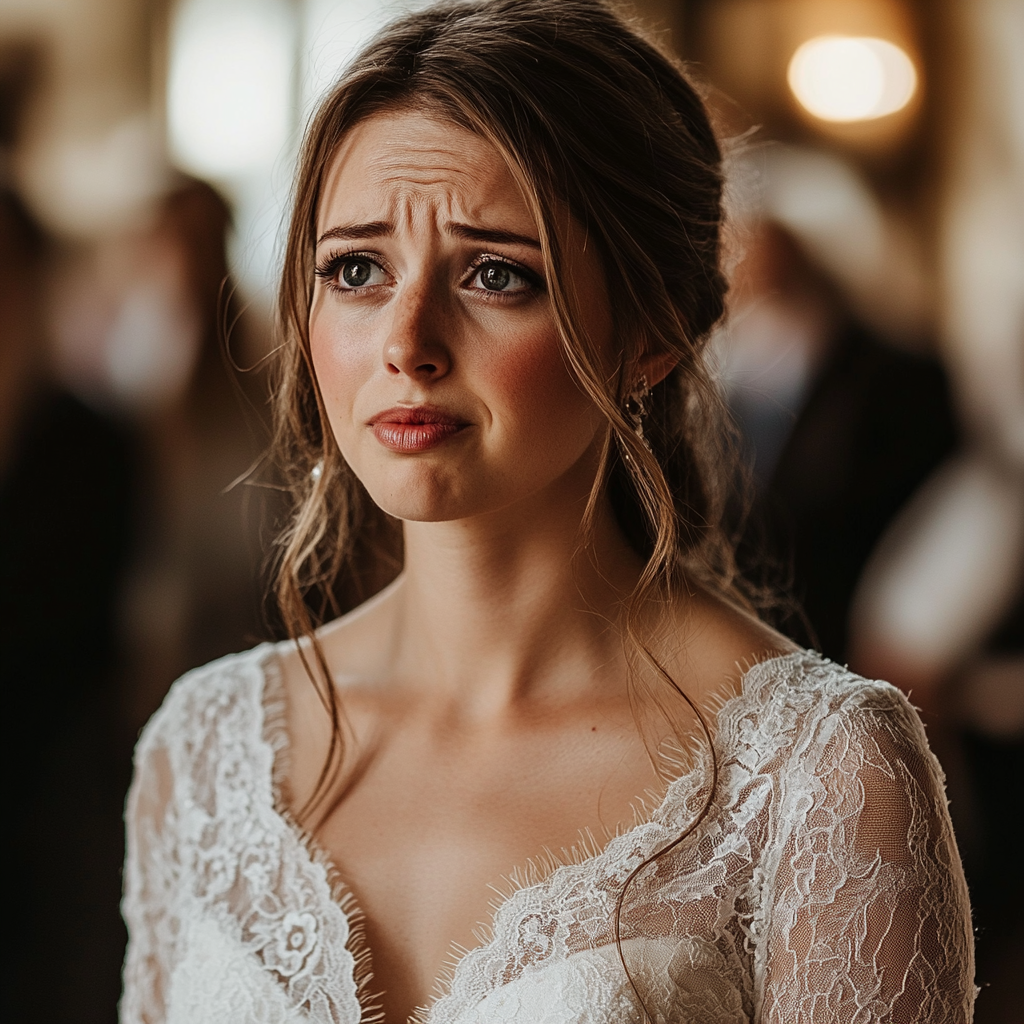 A devastated bride | Source: Midjourney