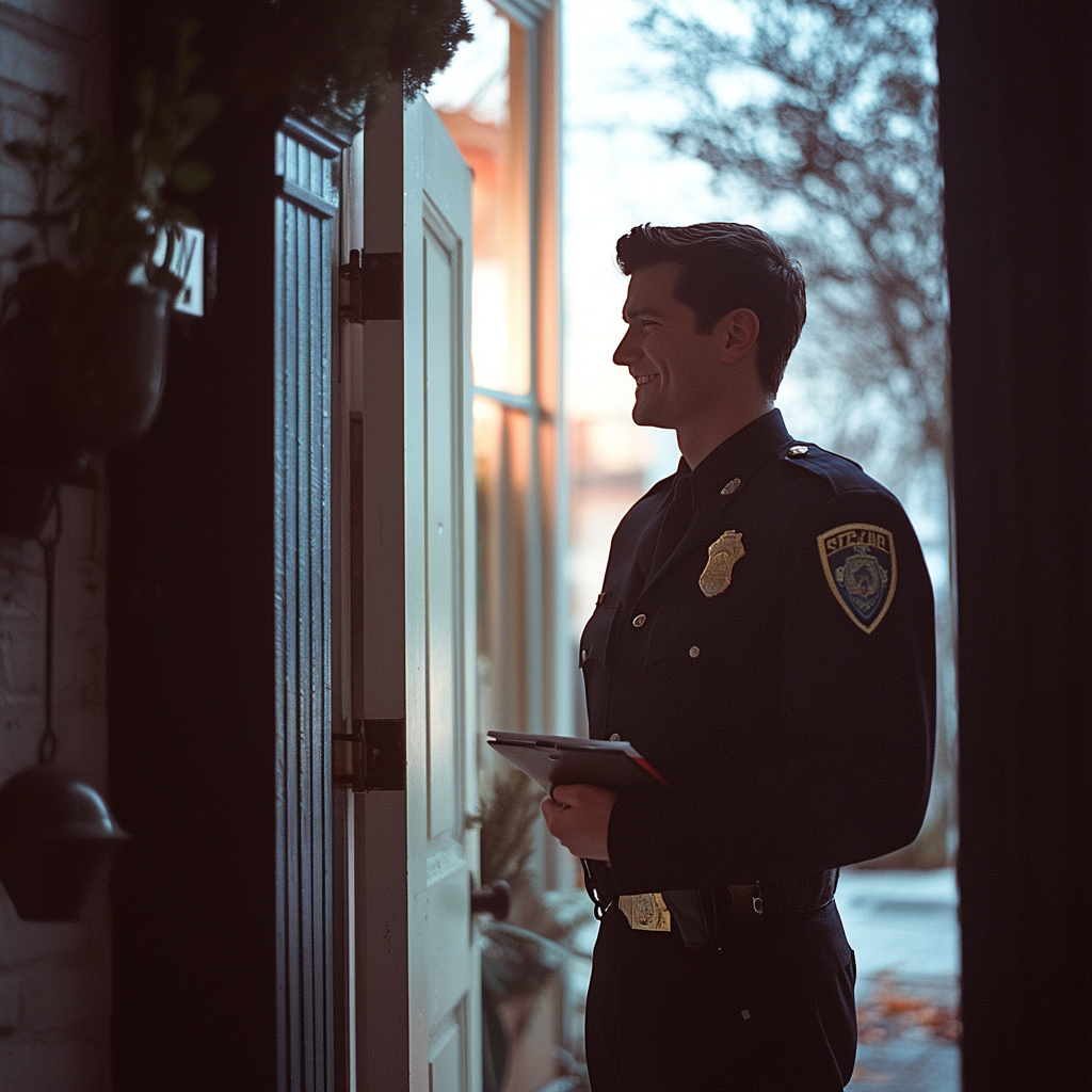 Un policier heureux | Source : Midjourney