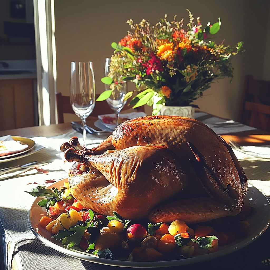 Une dinde de Thanksgiving | Source : Midjourney