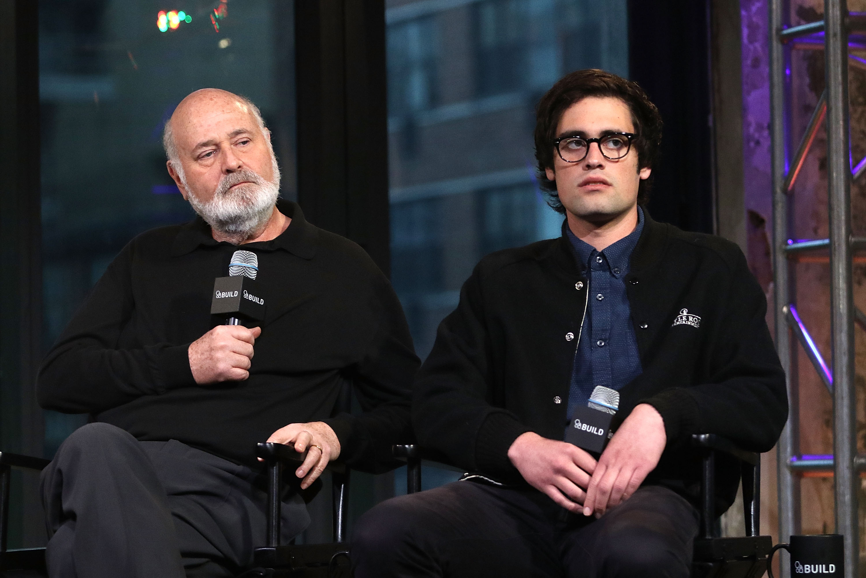 Rob Reiner et son fils Nick Reiner lors de la conférence AOL Build Speaker Series à New York, le 4 mai 2016 | Source : Getty Images