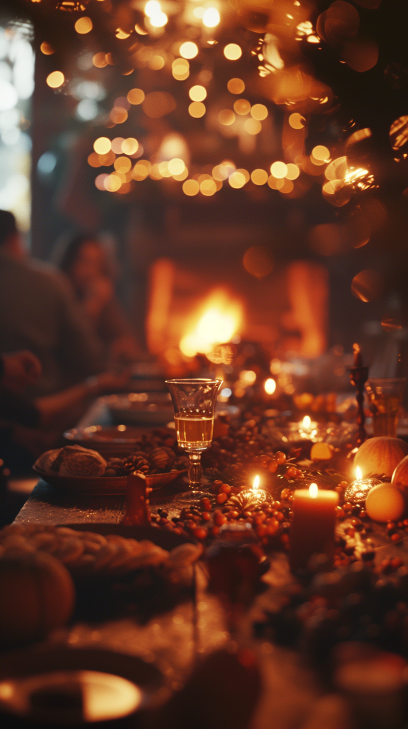 Des gens à une fête de Noël | Source : Midjourney