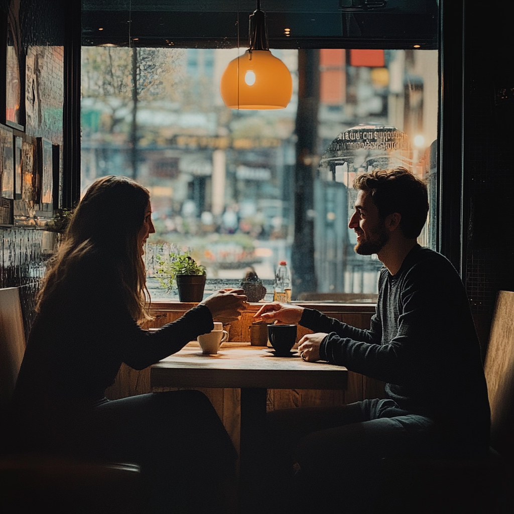 Des personnes prennent un café dans un restaurant | Source : Midjourney