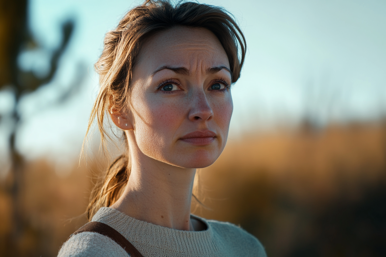 Une femme debout à l'extérieur | Source : Midjourney