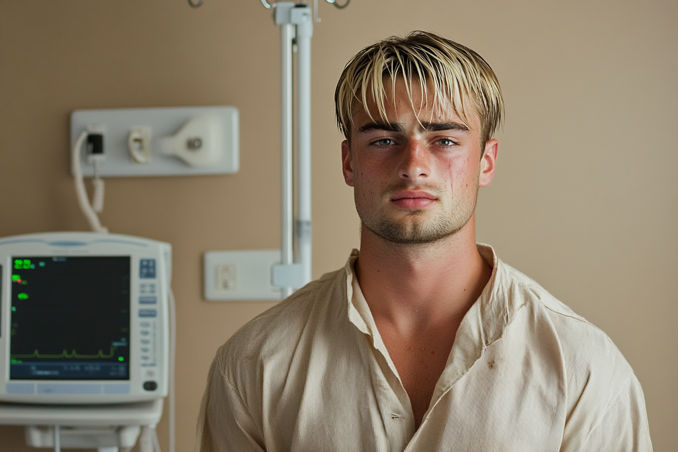 Un homme debout dans une chambre d'hôpital | Source : Midjourney