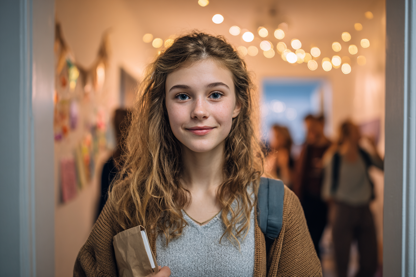 Une fille à la fête de son amie | Source : Midjourney