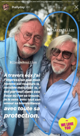 Les témoignages de reconnaissance de Laeticia Hallyday à Pierre Billon et Claude Bouillon. | Source : Instagram Story/lhallyday.