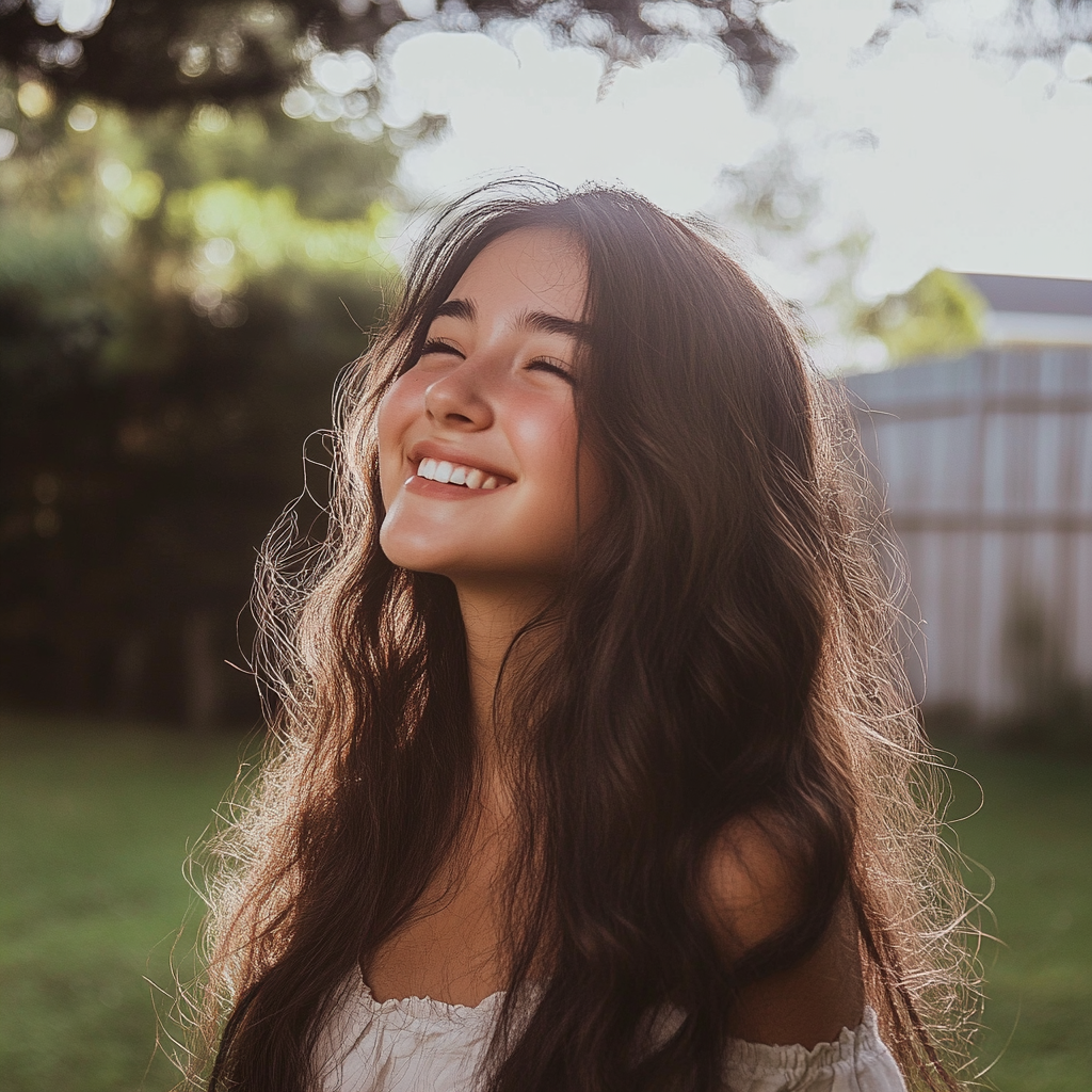 Une adolescente souriante | Source : Midjourney