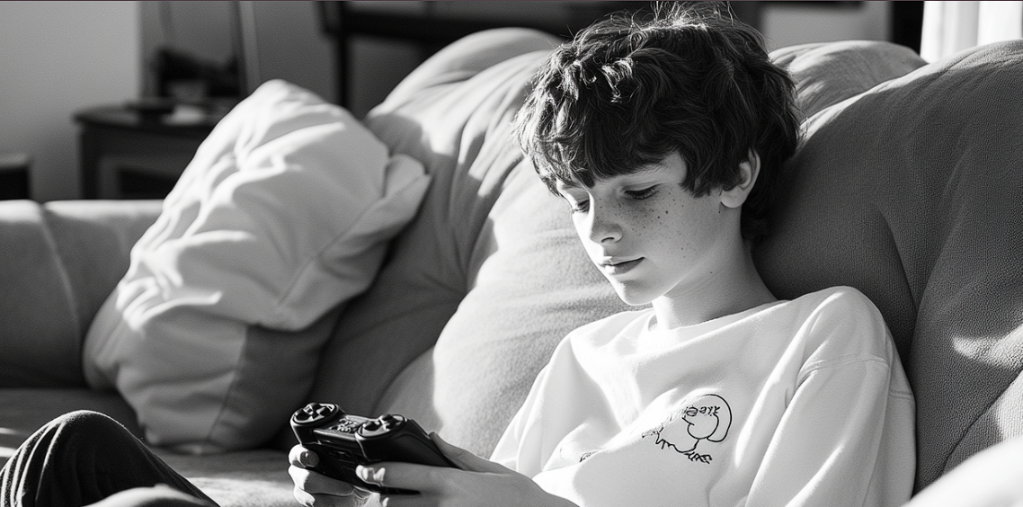 A boy playing video games | Source: Midjourney